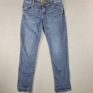 Kut From The Kloth Womens Katy Boyfriend Jeans Blue Stretch Medium Wash Denim 8